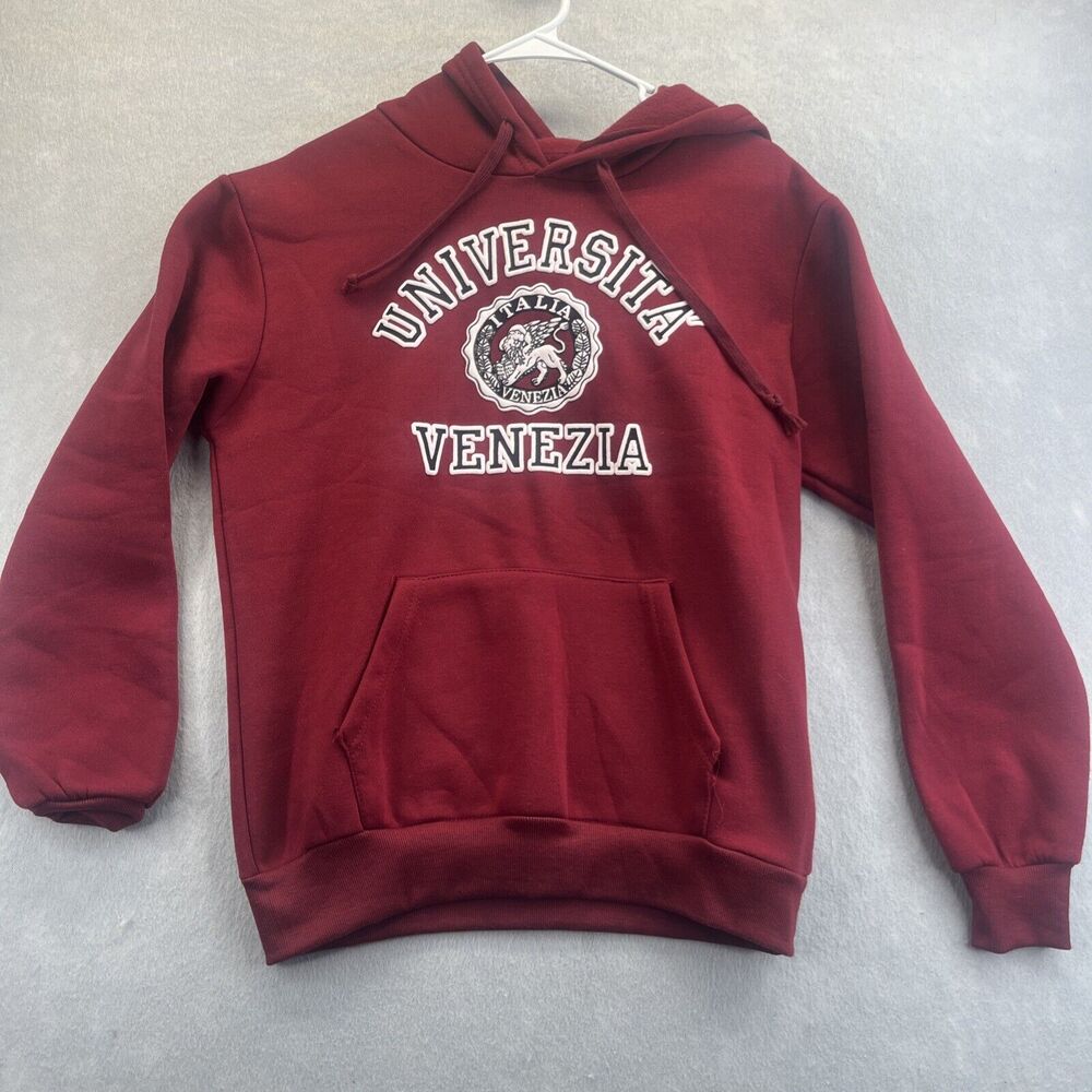 University Of Venezia Venice Large Maroon Red Hoodie Italy Italia Star Venezia L